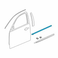 OEM 2015 Cadillac XTS Belt Molding Diagram - 22955408