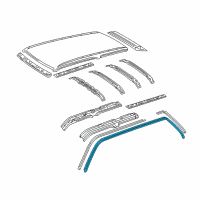 OEM 2001 Toyota 4Runner Drip Weatherstrip Diagram - 62381-35011