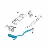 OEM 2013 Jeep Compass Exhaust Muffler And Resonator Diagram - 5147218AC