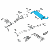 OEM 2014 Ram ProMaster 3500 Exhaust Resonator And Tailpipe Diagram - 52022463AB