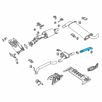 OEM 2016 Ram ProMaster 1500 Exhaust Tailpipe Diagram - 68167933AB