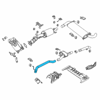 OEM 2016 Ram ProMaster 1500 Exhaust Pipe Diagram - 52022464AC