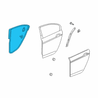 OEM 2013 Honda Crosstour Weatherstrip, R. RR. Door Diagram - 72810-TP6-A01