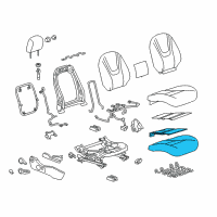 OEM 2014 Chevrolet Volt Module Kit-Airbag Front Pass Presence (W Diagram - 22968437