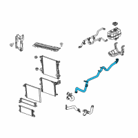 OEM Jeep Wrangler Hose-COOLANT Bottle Outlet Diagram - 68280802AD