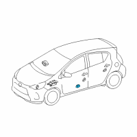 OEM 2019 Toyota Prius C Side Sensor Diagram - 89831-78010