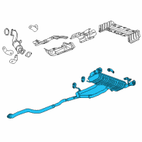 OEM 2019 Chevrolet Camaro Muffler & Pipe Diagram - 84632430