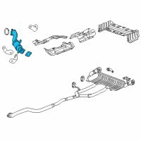OEM 2018 Cadillac CTS Converter & Pipe Diagram - 12679573