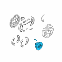 OEM Kia Rio Rear Wheel Hub Assembly Diagram - 527501G101
