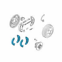 OEM 2006 Hyundai Accent Shoe & Lining Kit-Rear Brake Diagram - 58305-1GA00