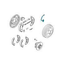 OEM 2009 Hyundai Accent Hose-Rear Wheel LH Diagram - 58737-1G000