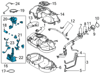 OEM Lexus NX450h+ Tube Assembly, Fuel SUCT Diagram - 77020-42270