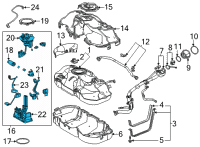OEM 2022 Lexus NX450h+ Tube Assembly, Fuel SUCT Diagram - 77020-42270