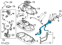 OEM Toyota RAV4 Prime Filler Pipe Diagram - 77210-42260