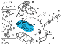 OEM 2021 Toyota RAV4 Fuel Tank Diagram - 77001-42410