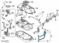 OEM Lexus NX450h+ Band Sub-Assembly, Fuel Diagram - 77601-42140