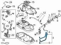 OEM 2022 Lexus NX450h+ Band Sub-Assembly, Fuel Diagram - 77601-42140