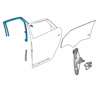 OEM 2014 Cadillac XTS Run Weatherstrip Diagram - 22994496