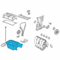 OEM 2013 Honda Civic Pan Assembly, Oil Diagram - 11200-RX0-A00