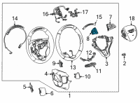 OEM 2021 Cadillac Escalade ESV Cruise Switch Diagram - 13536141