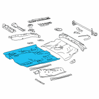 OEM 2016 Toyota Corolla Front Floor Pan Diagram - 58111-02936