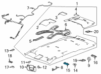 OEM 2022 Cadillac Escalade ESV Dome Lamp Assembly Diagram - 84874628