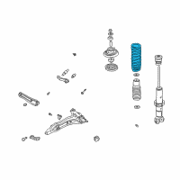 OEM 1997 Honda Civic Spring, Rear Diagram - 52440-S01-A21