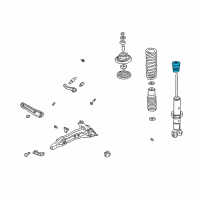 OEM 2000 Honda Civic Rubber, Rear Bump Stop (Showa) Diagram - 52722-SR0-003