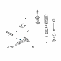OEM 2000 Honda Civic Bracket, R. RR. Brake Hose (Disk) Diagram - 46438-SR3-010