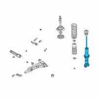 OEM 2000 Honda Civic Shock Absorber Unit, Rear Diagram - 52611-S1G-A01