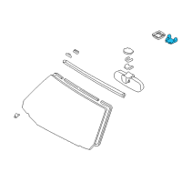 OEM 1999 Lexus GS300 Cover, Inner Rear View Mirror Stay Holder Diagram - 87834-30130-B0