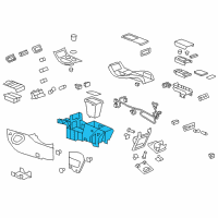 OEM 2013 Buick Enclave Console Assembly Diagram - 22739835