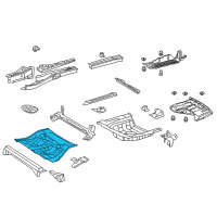 OEM 2018 Toyota Avalon Center Floor Pan Diagram - 58211-06211