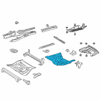 OEM 2016 Toyota Avalon Rear Floor Pan Diagram - 58311-06171