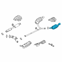 OEM Kia Optima Tail Pipe W/Muffler Left Diagram - 287102T370