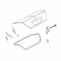 OEM 2003 Ford Thunderbird Lock Cylinder Diagram - 5F1Z-5443262-CA