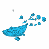OEM Kia Cadenza Driver Side Headlight Assembly Diagram - 921013R730