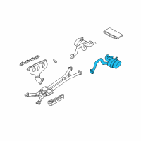 OEM Chevrolet Corvette Muffler Asm, Exhaust Light Diagram - 88895881