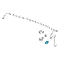 OEM Acura Bracket, Right Rear Link Stabilizer Diagram - 52512-TY3-A00