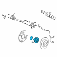 OEM 2009 Honda Accord Bearing Assembly, Rear Hub Unit Diagram - 42200-TA0-A51