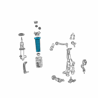 OEM 2020 Lexus LS500 Insulator, Front Coil Spring Diagram - 48157-50070