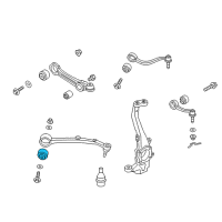 OEM 2016 Kia K900 Bush-Front Lower Arm(G) Diagram - 545843T000