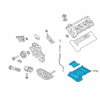 OEM 2009 Hyundai Genesis Pan Assembly-Engine Oil, Upper Diagram - 21520-3F300