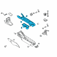 OEM Ford Fiesta Console Panel Diagram - BE8Z-54045A76-EA