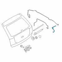 OEM 2010 Lincoln MKX Washer Hose Diagram - 7T4Z-17408-A