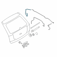 OEM 2012 Ford Edge Washer Hose Diagram - 7T4Z-17408-B