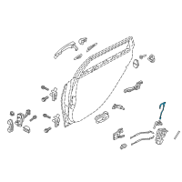 OEM 2015 Hyundai Genesis Door Handle Cable Assembly, Rear, Exterior Diagram - 81481-B1000