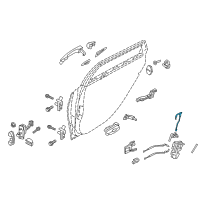 OEM Hyundai Genesis Door Handle Cable Assembly, Rear, Exterior Diagram - 81481-B1000