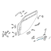 OEM Hyundai Rear Door Inside Handle Cable Assembly, Right Diagram - 81472-B1000