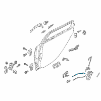 OEM 2016 Hyundai Genesis Door Lock Cable Assembly, Rear Diagram - 81491-B1000